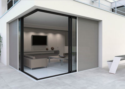 estores exteriores en esquina